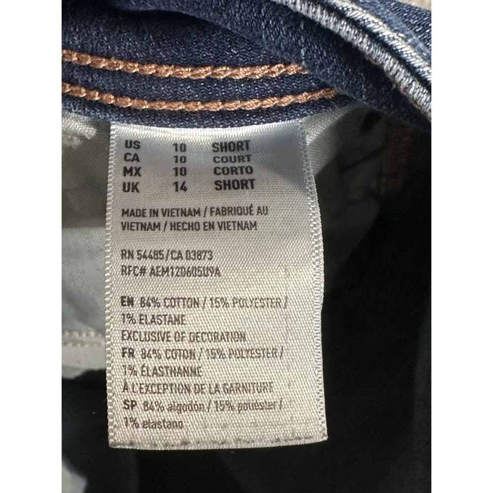 American Eagle Kick Boot Super Stretch Jeans Medium Wash Size 10 Bootcut